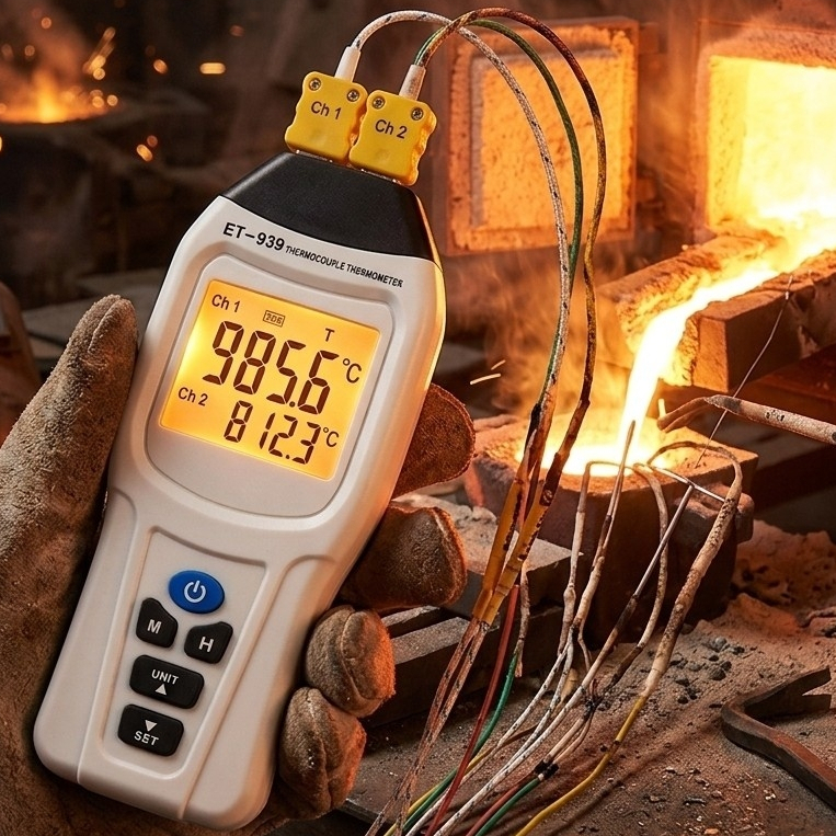 THERMOCOUPLE / TERMOKOPEL / DIGITAL THERMOMETER DUAL CHANNEL