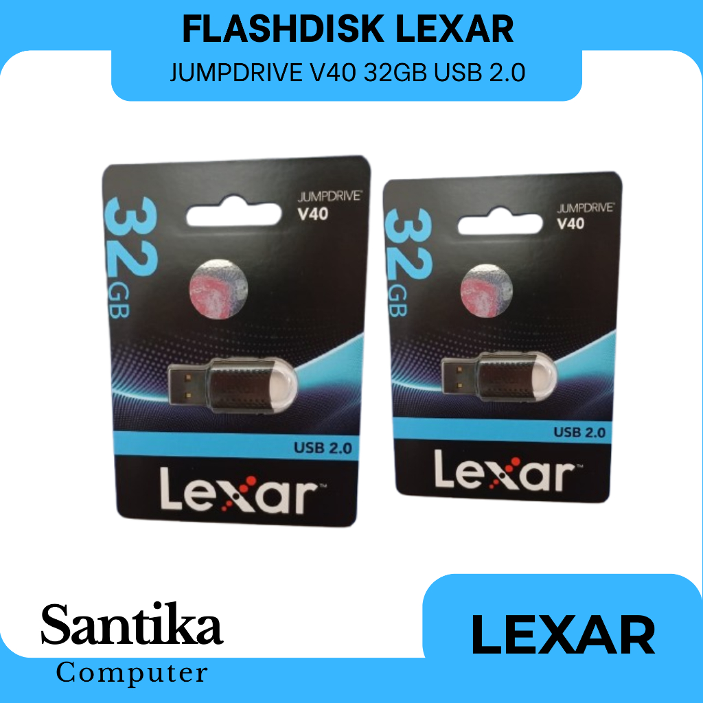 Flashdisk Lexar Jumpdrive V40 32GB USB 2.0 - Usb Flashdisk Lexar