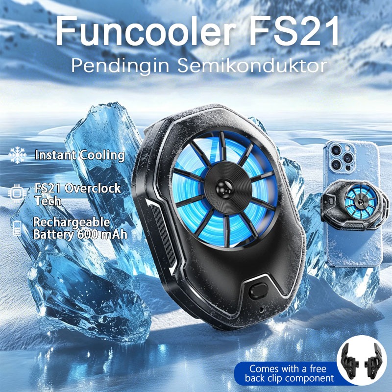 Funcooler FS21 Fan Cooler Adjust Gear Radiator Pendingin Hp Kipas Cooling Fan Gaming RGB Ori