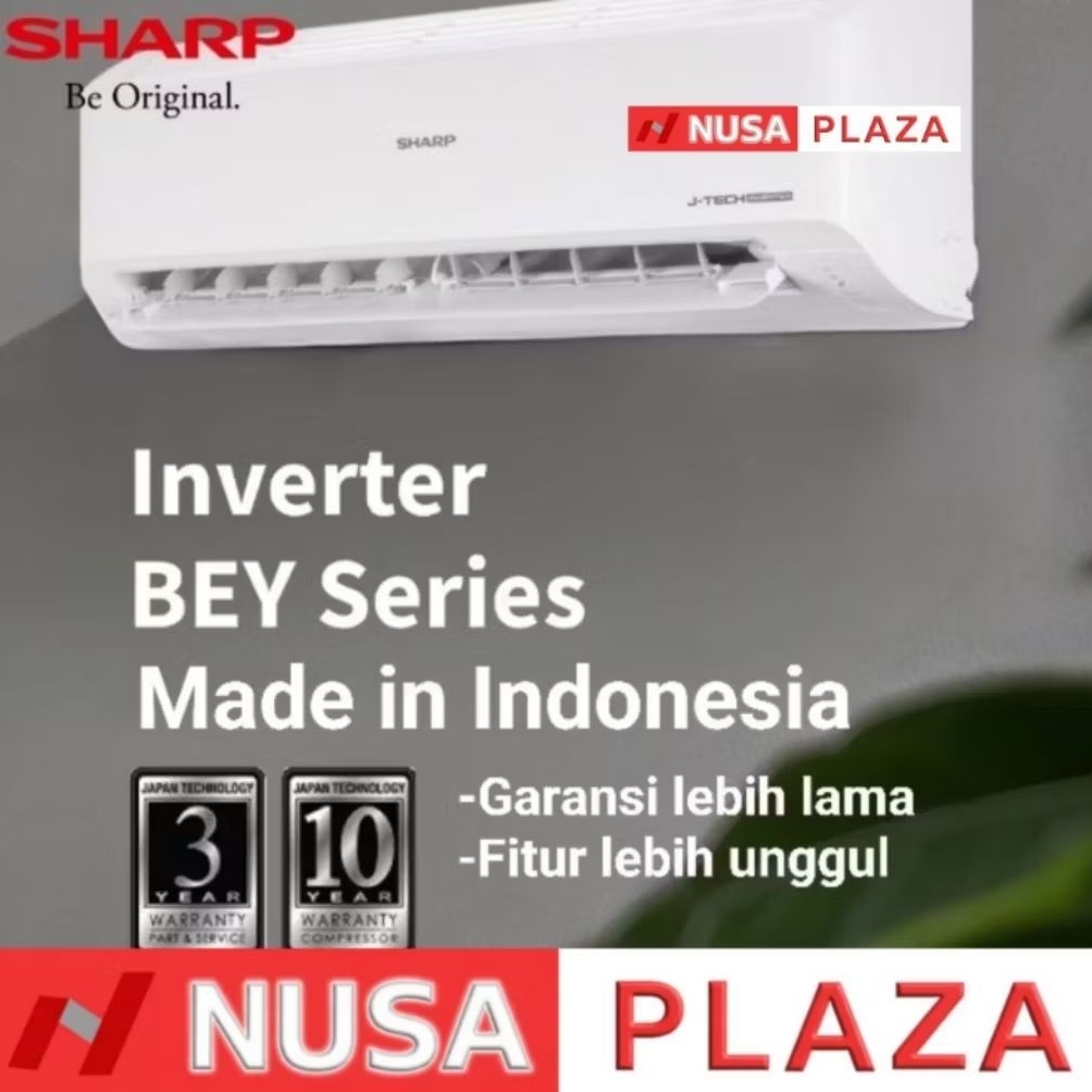 [MEDAN] AC SHARP 1 PK INVERTER AH-X10BEY JTECH INVERTER INDONESIA