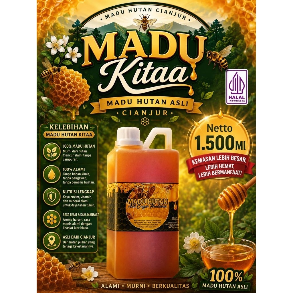 Madu Hutan Asli Cianjur 1.500Ml