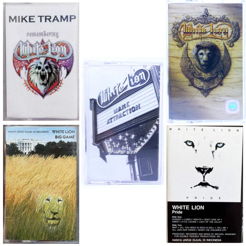 Kaset WHITE LION - mane attraction - the best of - big game - pride - mike tramp remembering white l