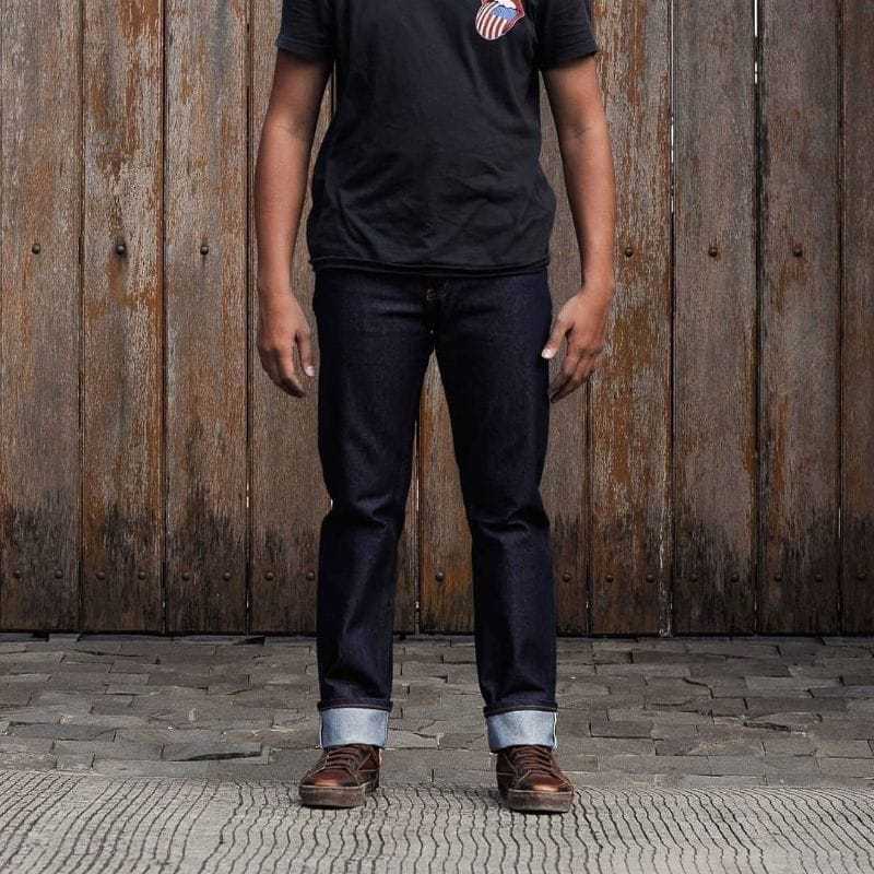 Celana Denim Selvedge Pria Dewasa/ Denim Selvedge 13oz black Indigo
