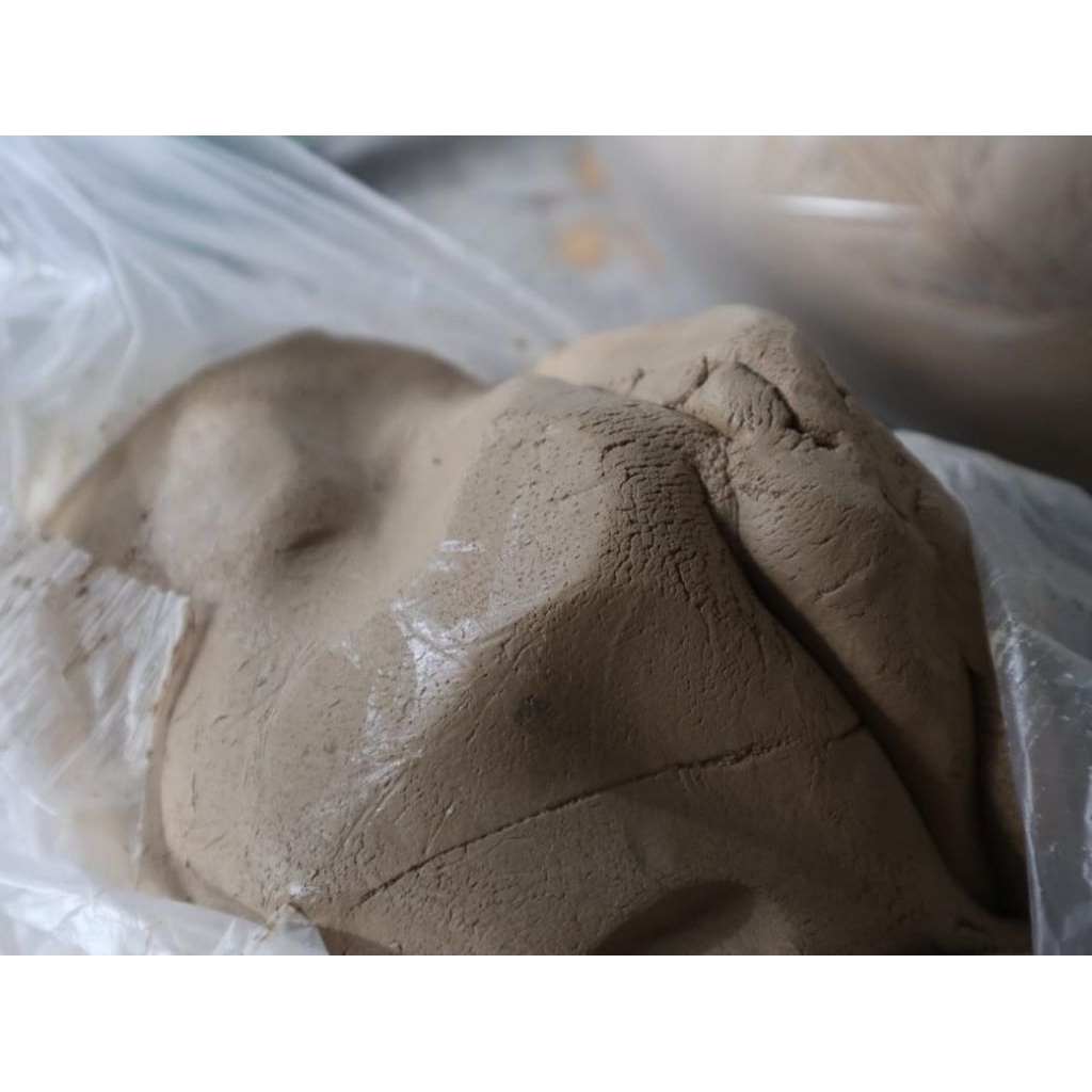 Tanah liat pottery clay stoneware plastis 10kg