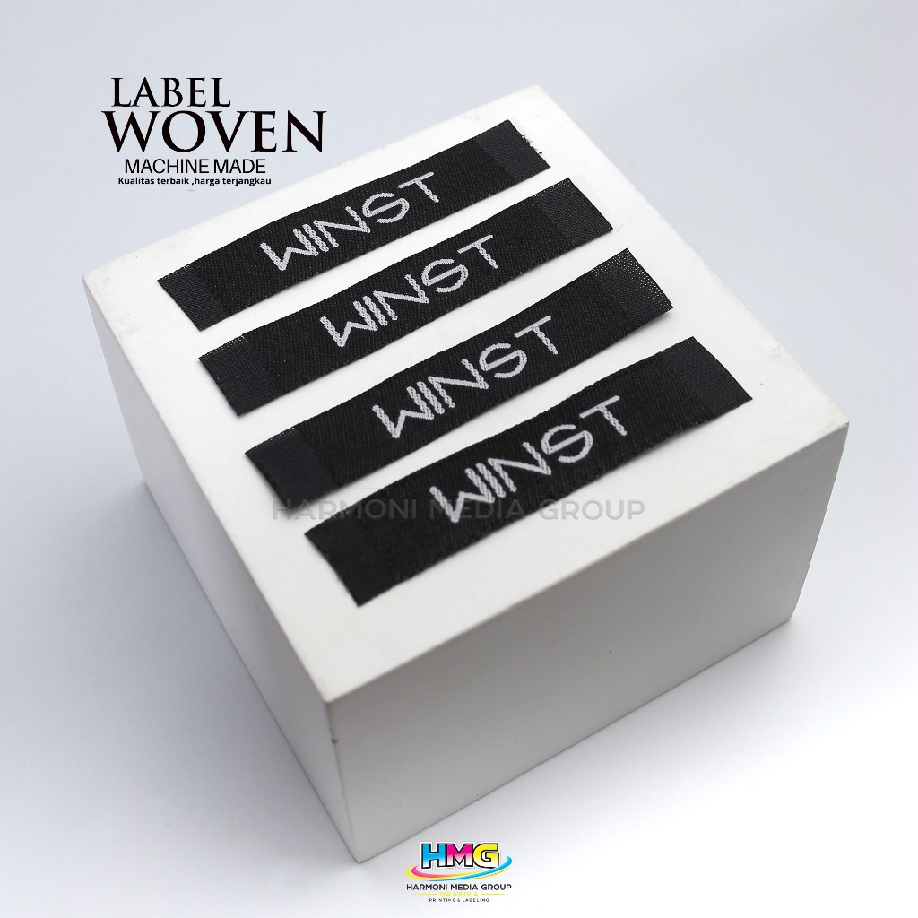 1,5×6 woven damask / label woven / woven bordir / label baju / label hijab