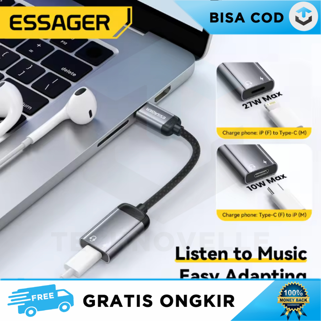 ADAPTOR AUDIO TYPE C PORT B PERANGKAT MUSIK DIGITAL SMARTPHONE TABLET LAPTOP STUDIO RECORDING MUSIC 