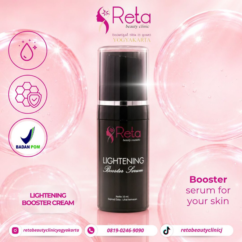 Lightening Booster Serum/Serum Retinol/Reta Beauty Clinic/Serum Wajah/Kosmetik Murah/Lightening/Cera