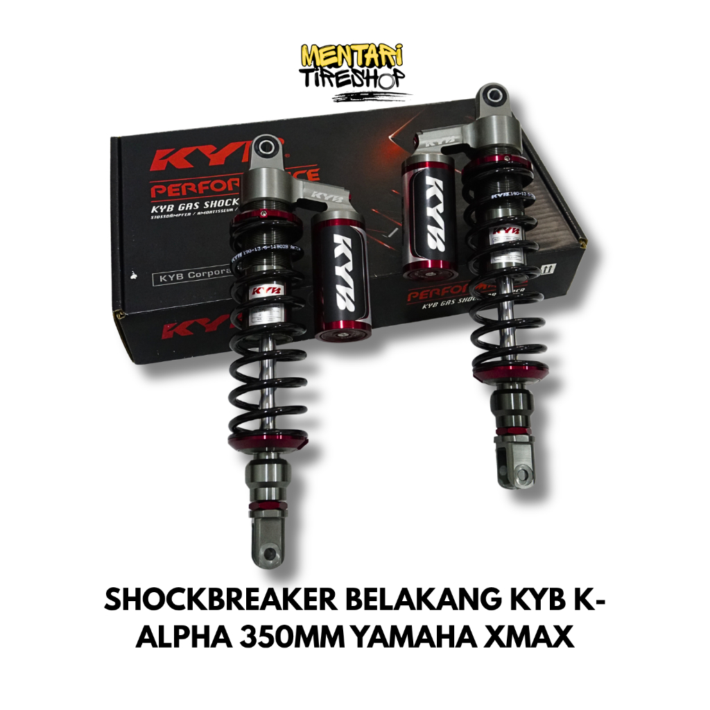SHOCK BELAKANG KYB K-ALPHA 350MM XMAX SHOCKBREAKER K ALPHA KYB XMAX 350 MM TABUNG ATAS
