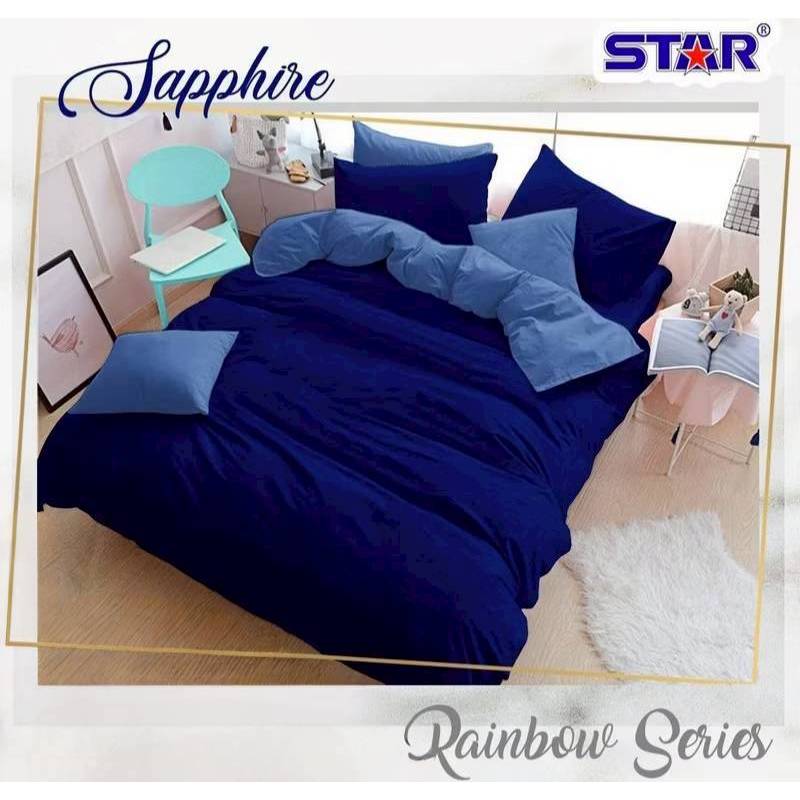 Sprei Set Katun Star Polos Sapphire