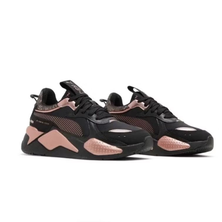 PUMA RS-X HITAM ROSE GOLD ORIGINAL WANITA | SEPATU PUMA RSX BLACK PINK PRELOVED MURAH SNEAKERS CEWEK