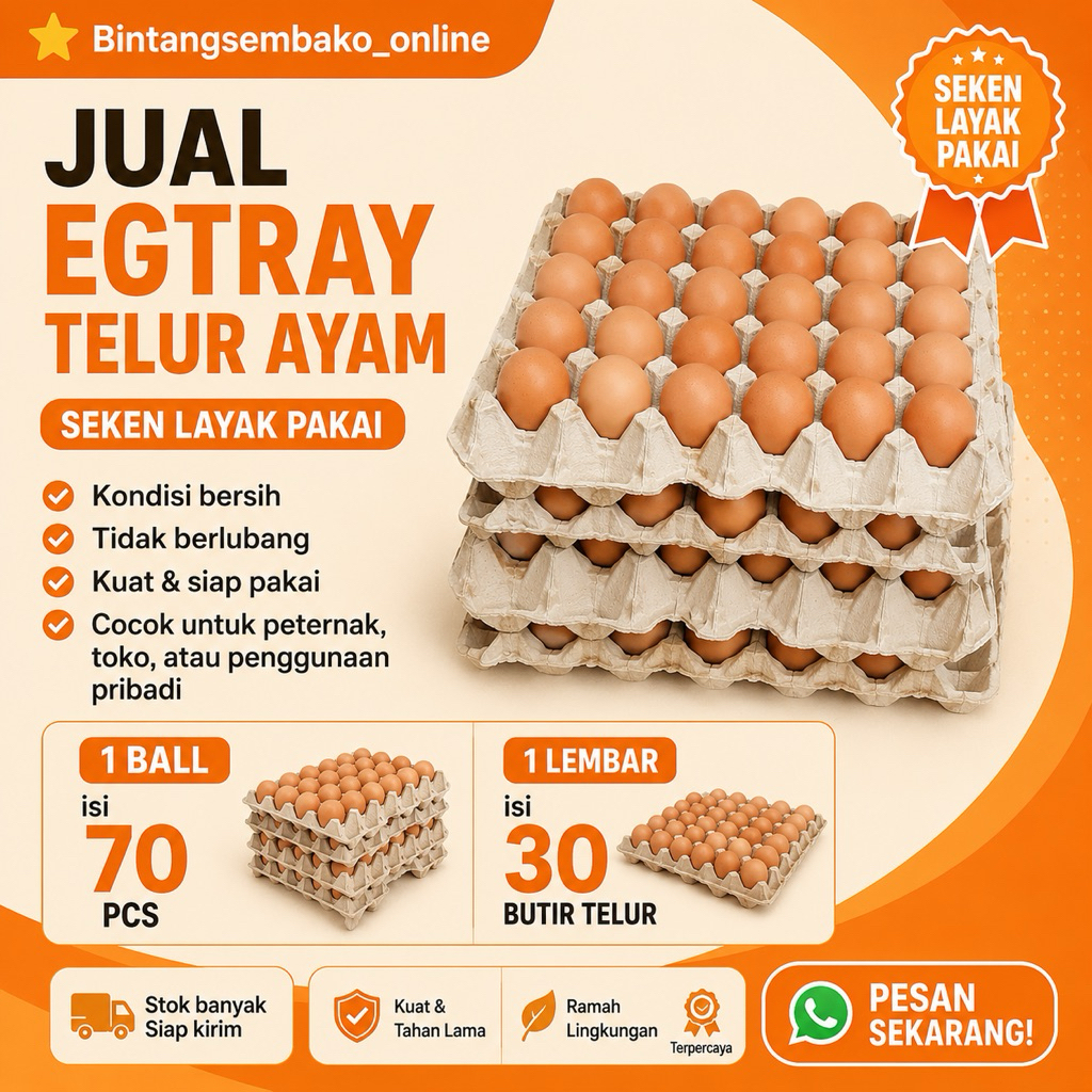 eggtray telur ayam / tray telur ayam / tray telur bekas layak pakai