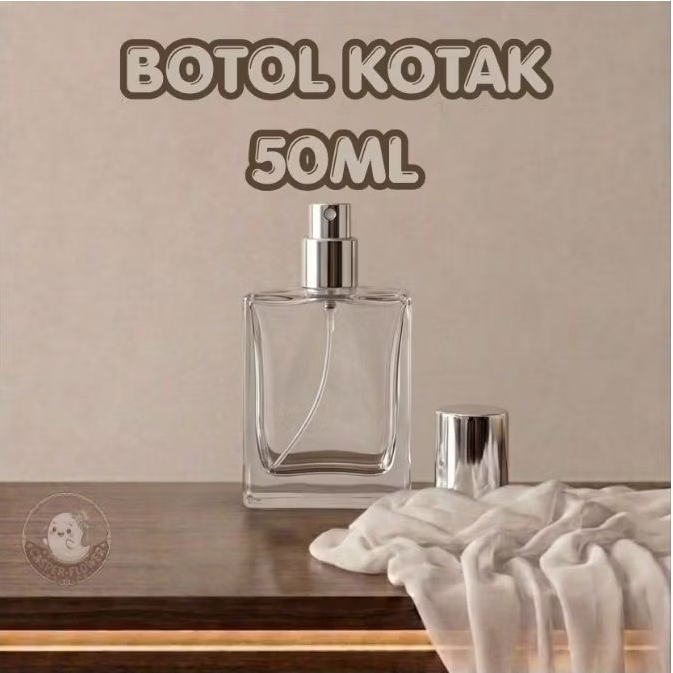 BOTOL PARFUM KOTAK 50ML | BOTOL PARFUM KOSONG | DRAT