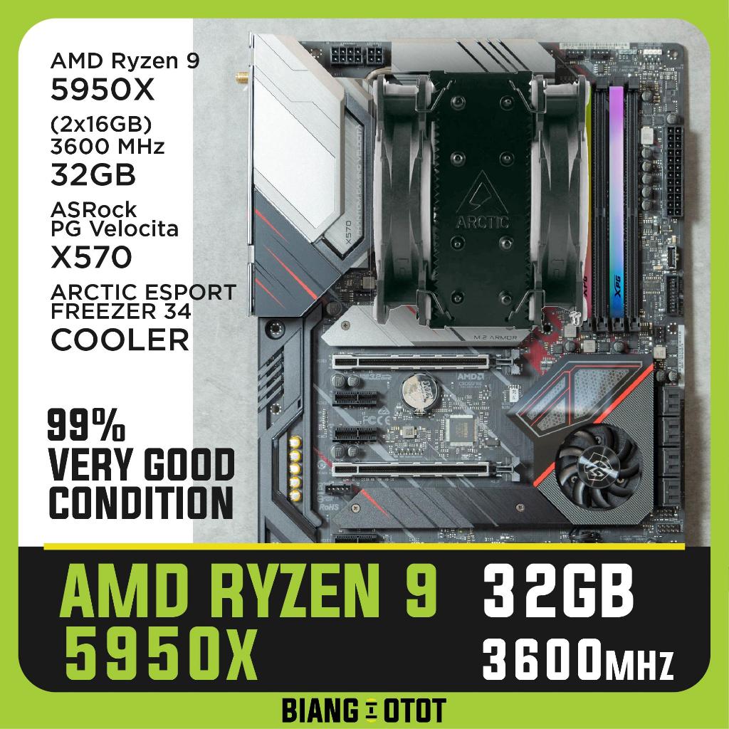 Paket AMD 5950x Ryzen 9 64GB - RTX 3080 10GB - X570 - 64GB 4000 (OC) MHz | Bekas Gaming & Edit | AM4
