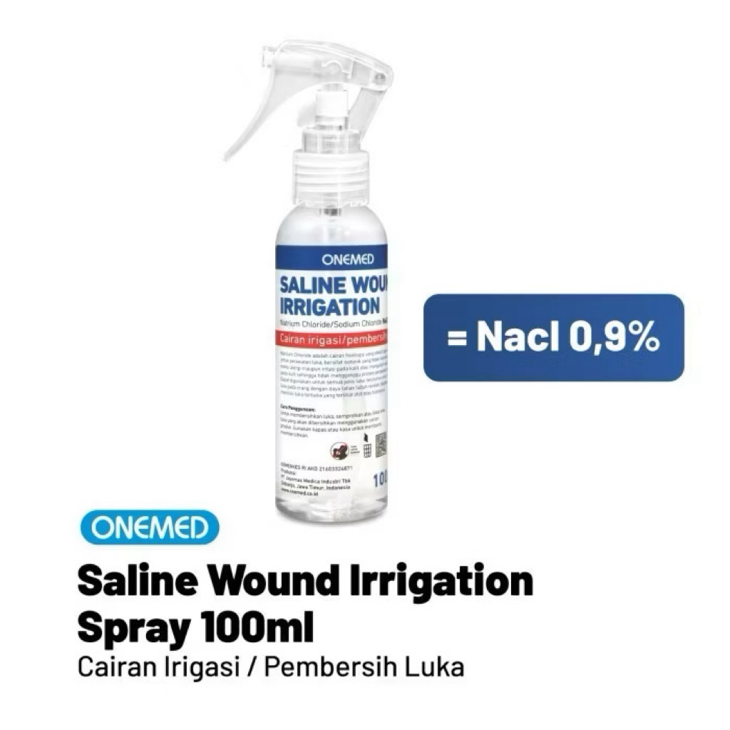 Saline Wound Irrigation 100ml Onemed / Cairan Pembersih Luka Nacl 0,9%