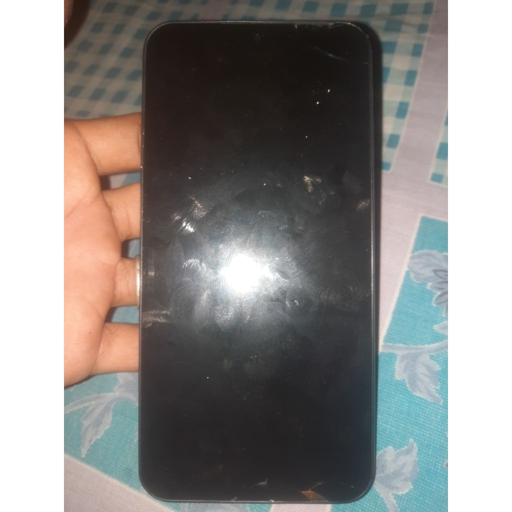 LCD copotan Samsung a54 / lcd+frame copotan original samsung a54 / (kondisi touchscreen retak + sent