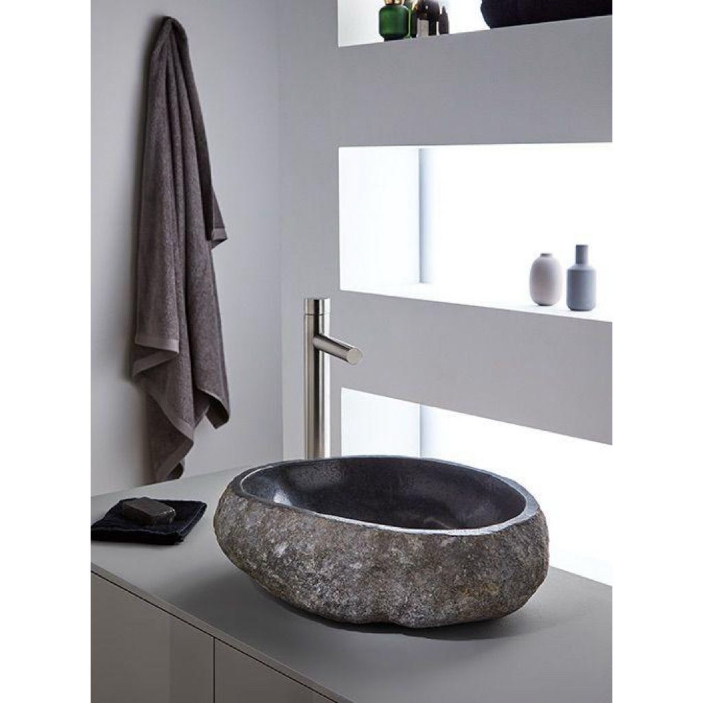 washtafel batu alam / washtafel batu sungai