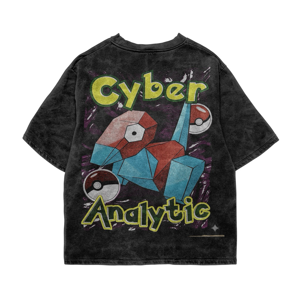 BOOTLEG - (Pokemon Raptee) Oversize 16S HeavyWeight Cotton Washed / Baju Oversize 16s HeavyWeight Co