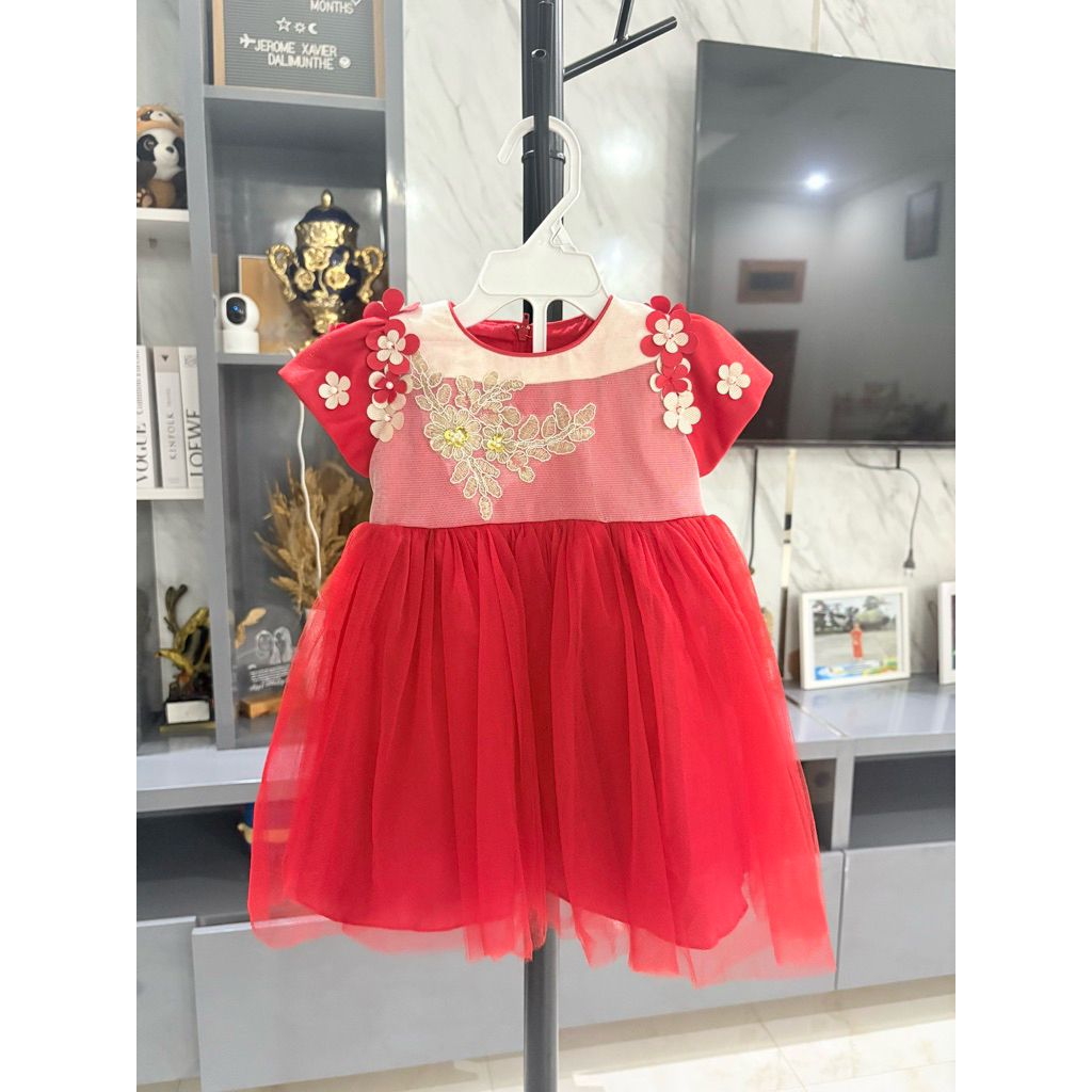 dress baju anak pl merah