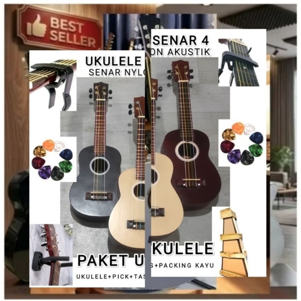 UKULELE SOPRANO MURAH SENAR 4  / KENTRUNG KENCRUNG SENAR 4 / GITAR  UKULELE / GUITARLELE GITAR LELE+