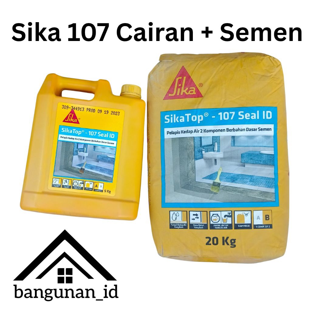SikaTop 107 Set 25kg 20kg Semen + 5kg Cairan SikaTop 107 Seal ID Mortar Waterproof 25kg