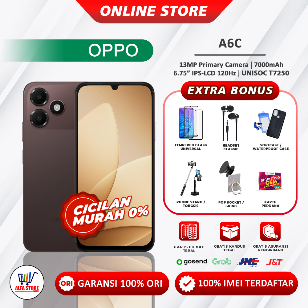 Oppo A6C Ram 4/64GB Ram 4/128GB Garansi Resmi