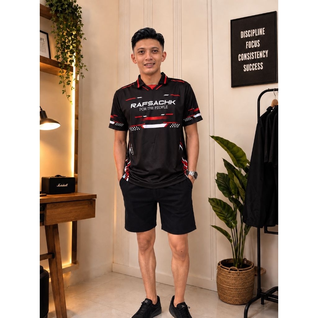 Kaos Jersey Kerah Full Printing Sublimasi Bahan Dry Fit / Jersey OP Vintage Retro Full Print Pria Wa