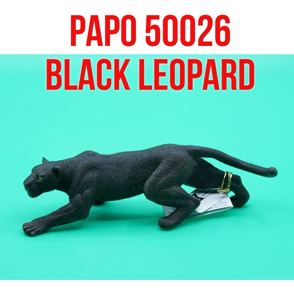 Papo 50026 Black Leopard Black Panther Macan Tutul Hitam Panthera Pardus | Mainan Binatang Miniature