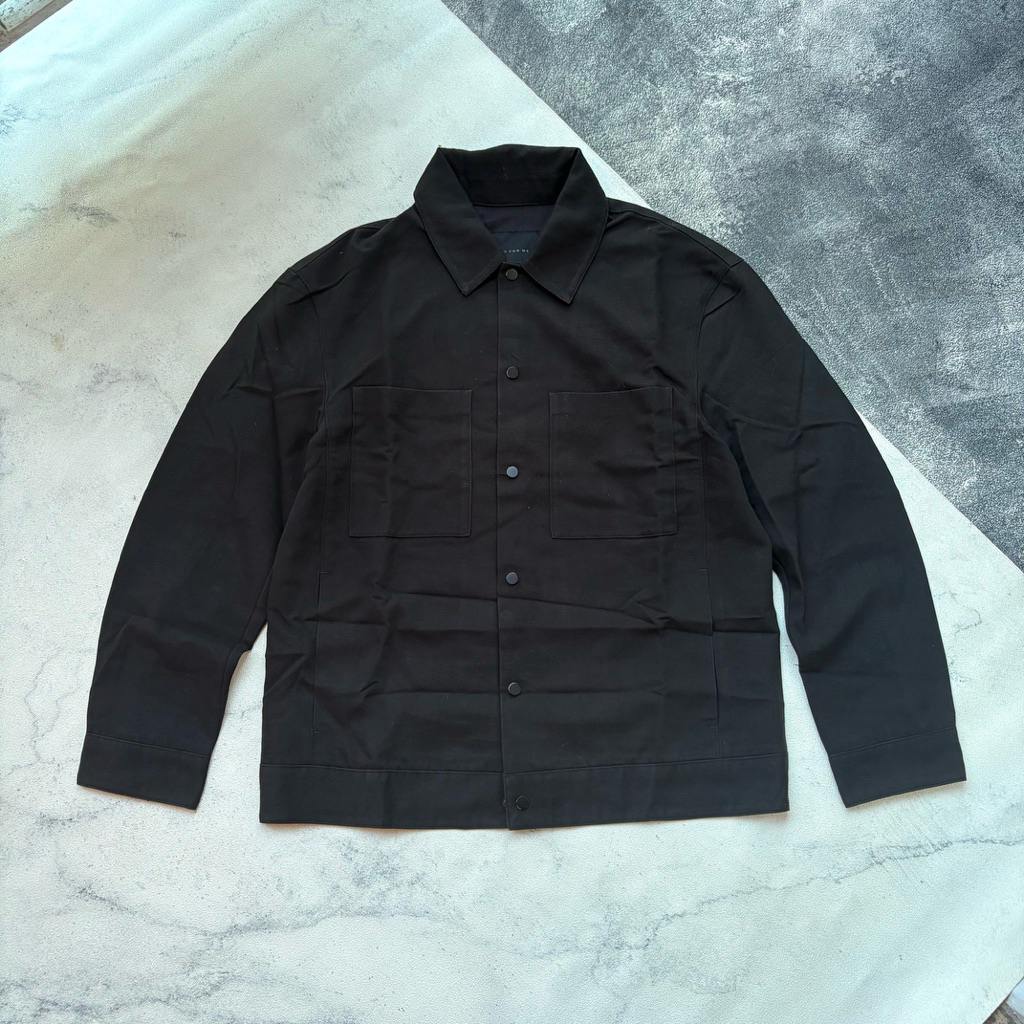 SPAO OVERSHIRT BLACK BIG POCKET LIKE NEW