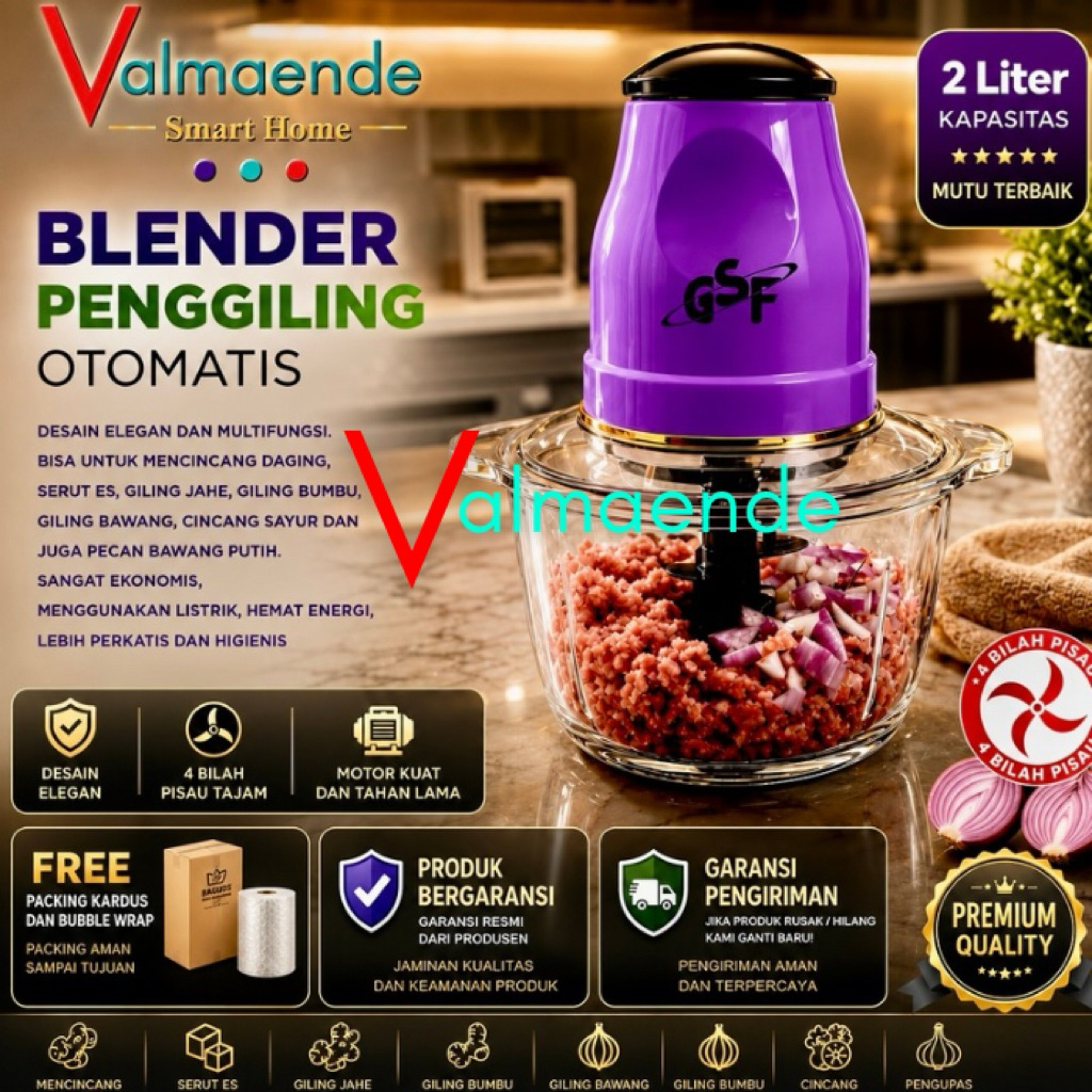 CHOPPER BLENDER Daging Electrik 2 Liter Blender Kapsul Capsule Blender Dapur GSF 4177