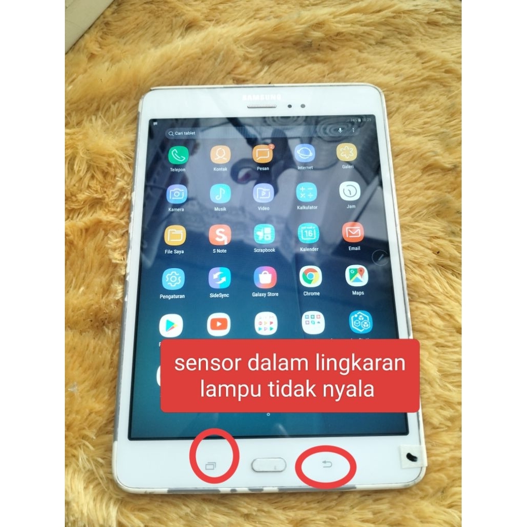 lcd touchscreen SAMSUNG TAB A SM-P355 copotan baca keterangan dulu