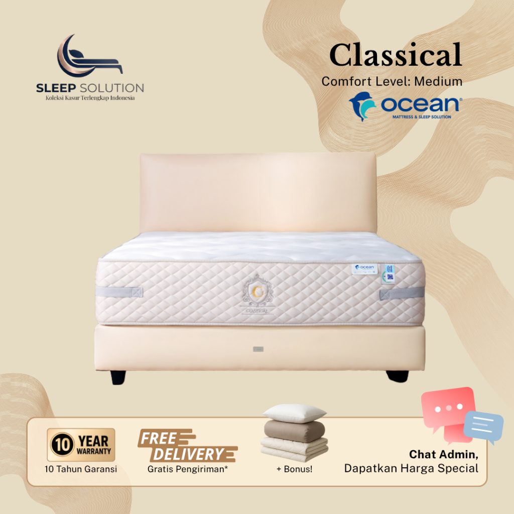 OCEAN RADIANT I Kasur Spring Bed | Matras Premium | 100x200, 120x200, 160x200, 180x200, 200x200