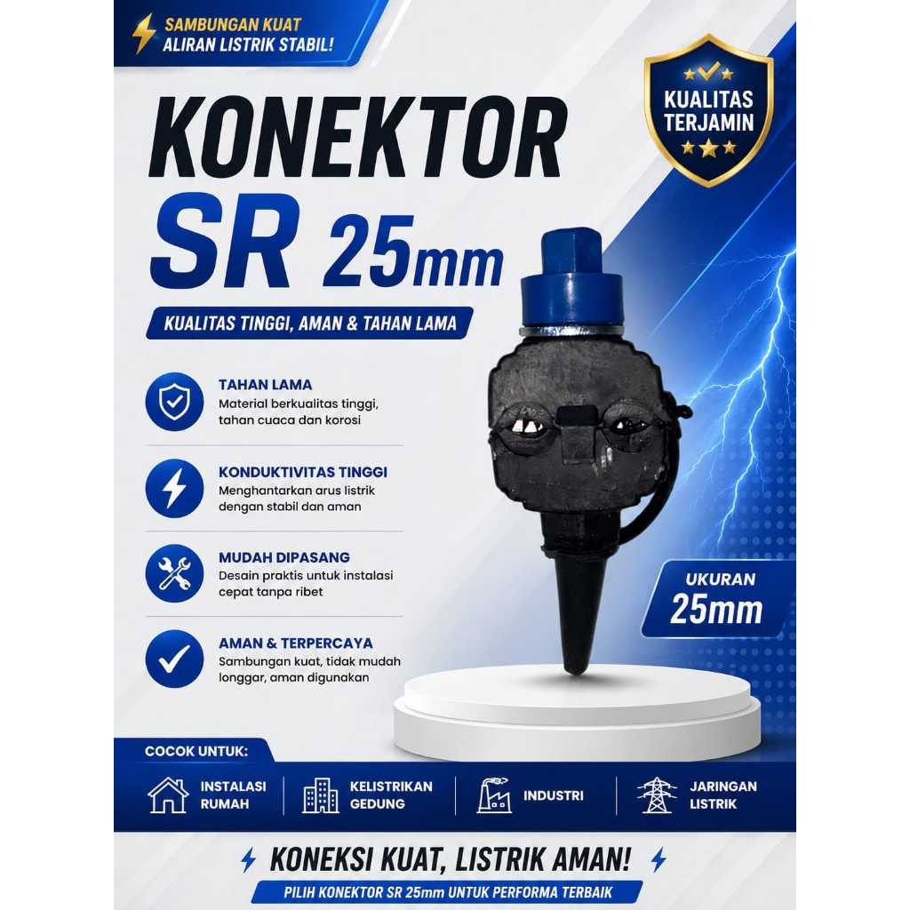 Konektor kabel SR 25MM /tap konektor kedap air
