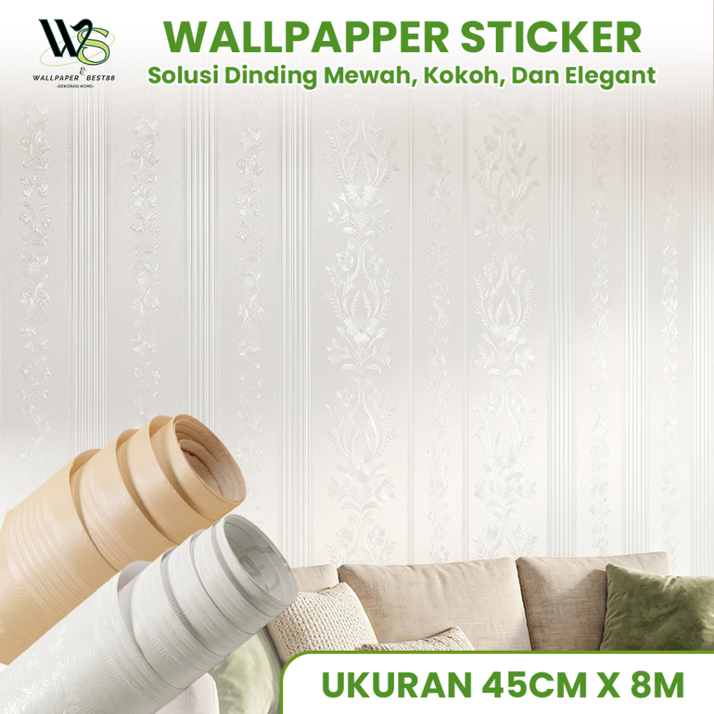 WALLPAPER STICKER DINDING PANJANG 8 METER MOTIF POLOS EMBOS WALLPAPER STICKER DINDING RUMAH ESTETIK