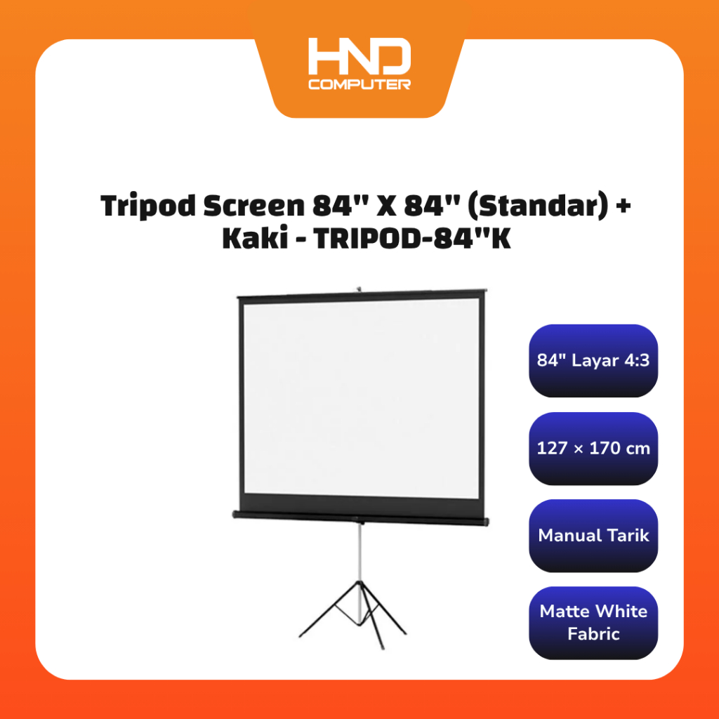 Tripod Screen Projector - Layar Proyektor Tripod 84"