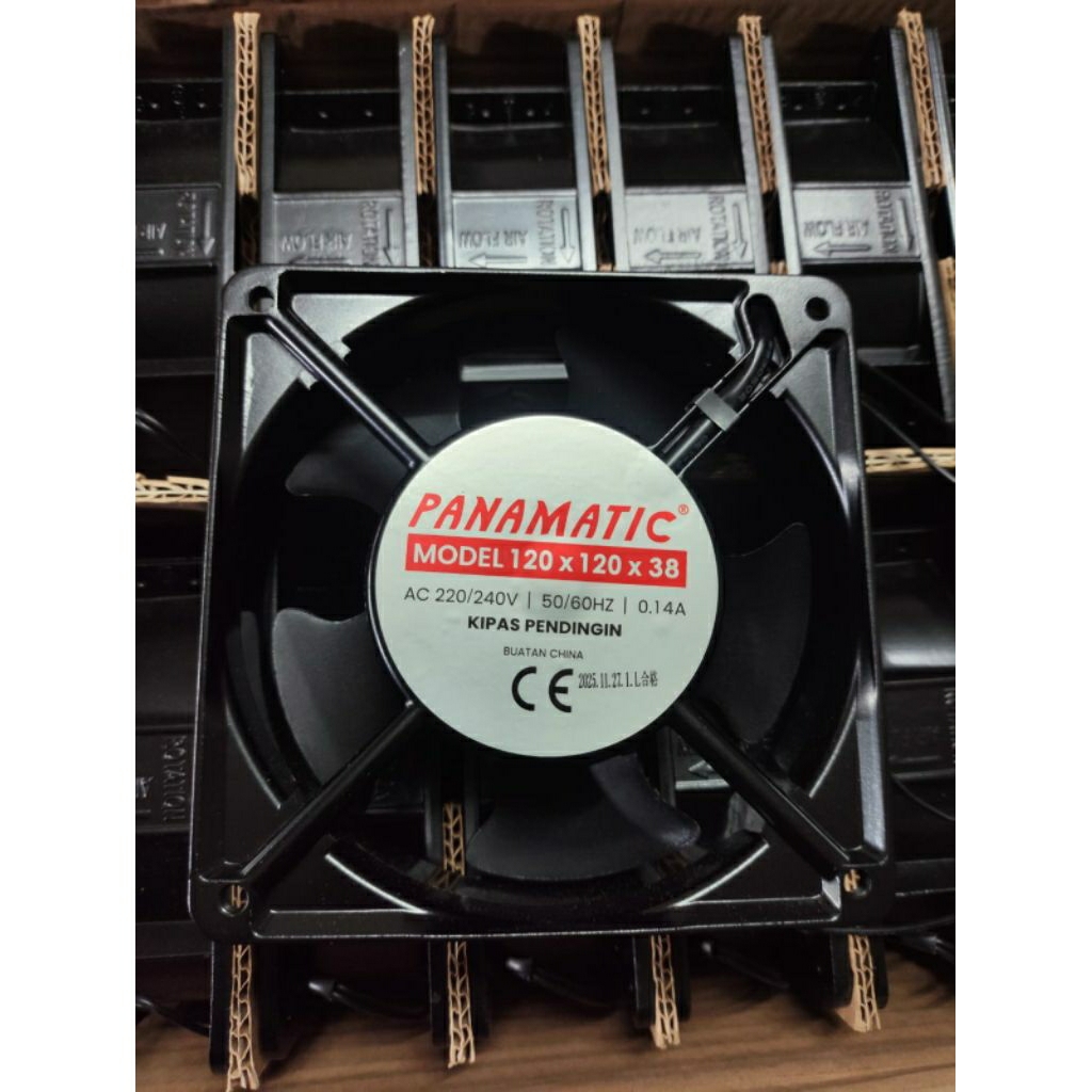 kipas pendingin cooling fan AC 120x120x38 merk PANAMATIC 12cm power Amplifier