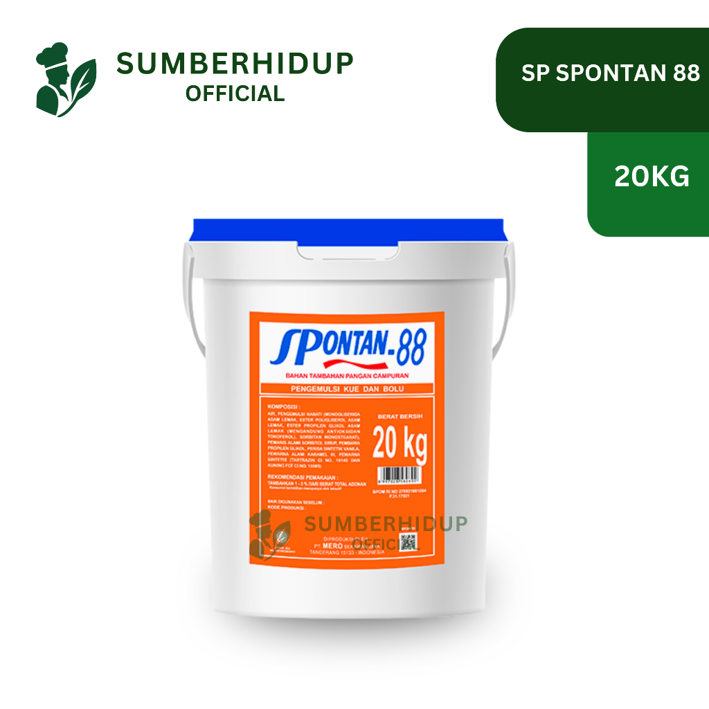 SP Spontan 88 20kg - Cake Emulsifier Pelembut Kue Roti Pail Grosir Bakeri