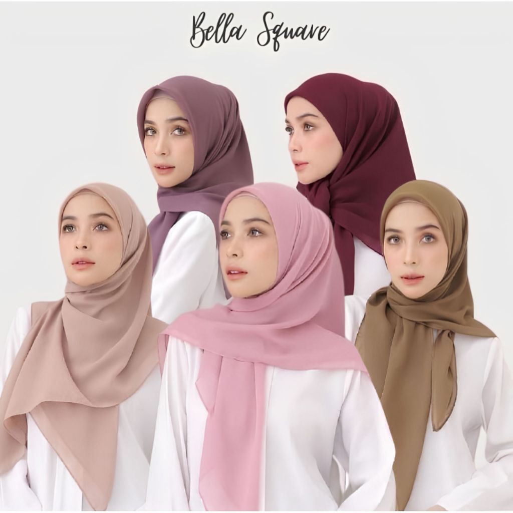 Hijab Bella Square Pollycotton - Kain Hijab Berkualitas Tinggi untuk Penampilan Elegan dan Nyaman