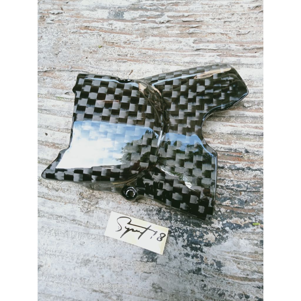 cover gear depan karbon kevlar spretow supra 125 karisma