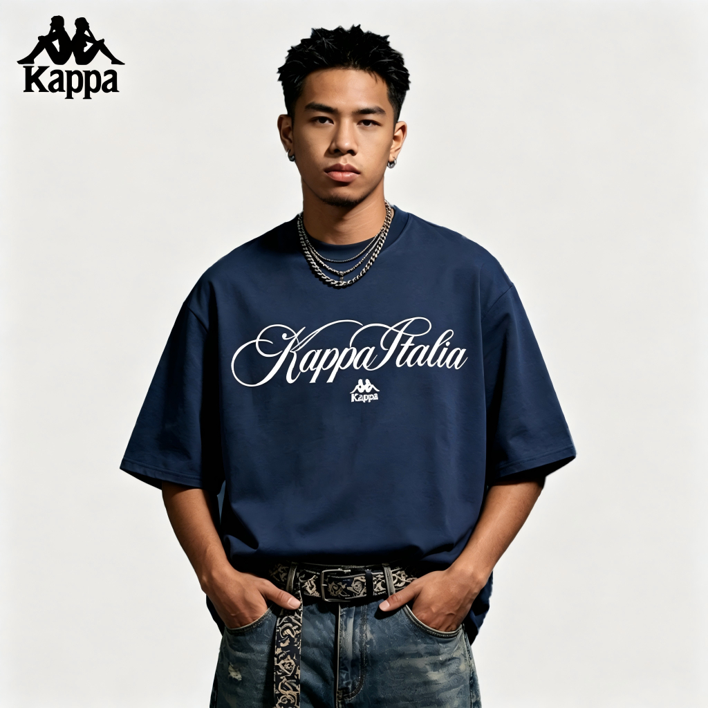 Kappa Kaos Unisex Katun Combed 24s Couple Pria Wanita S-XXL