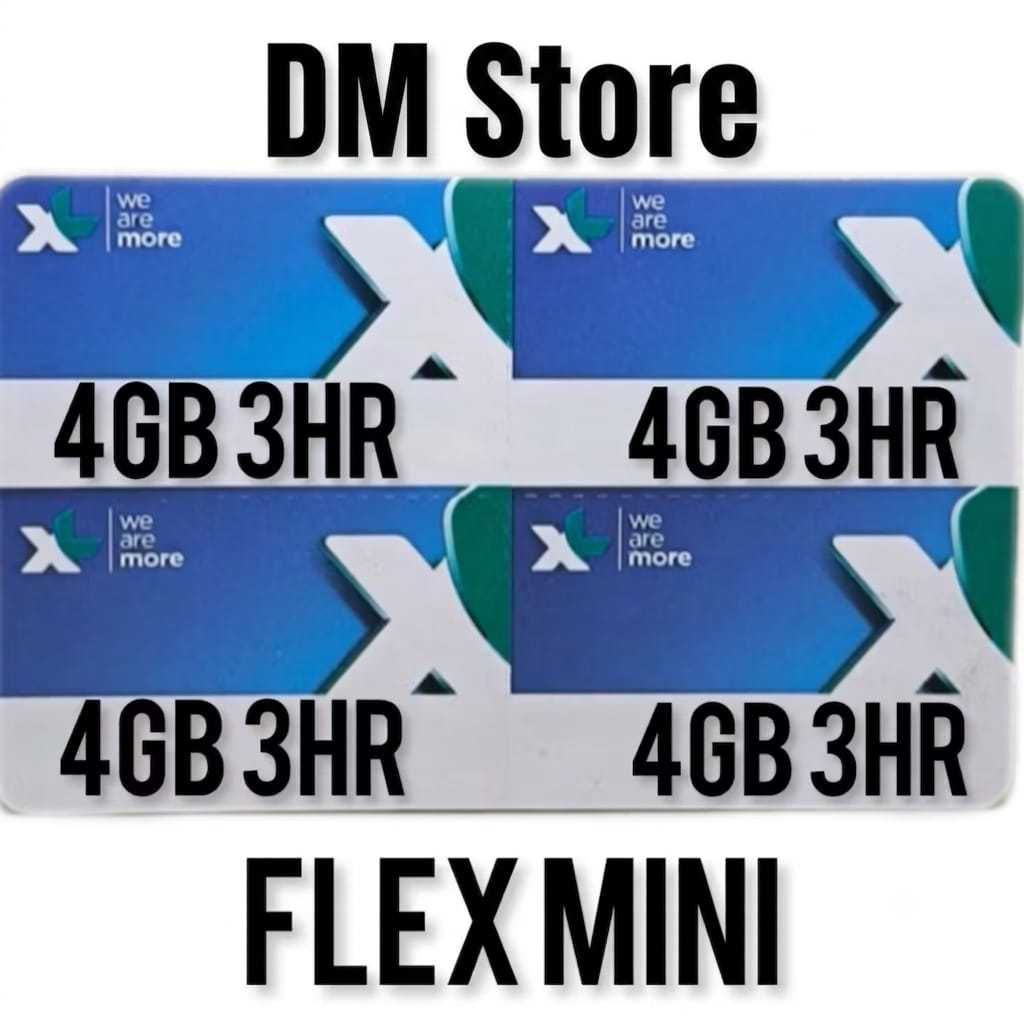 Voucher XL Flex Mini 4GB 3 Hari - Paket Data Kuota Internet XL Axiata Murah
