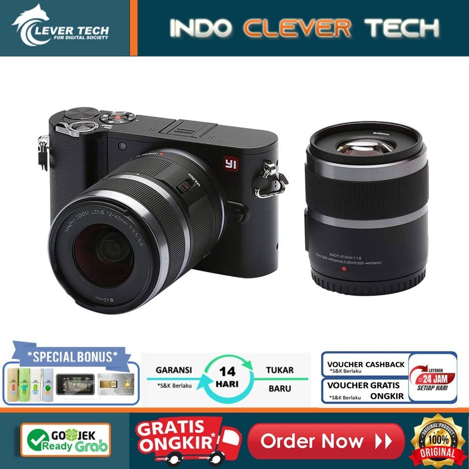 Xiaoyi M1 Mirrorless Double Kit 12-40mm F3.5-5.6 & 42.5mm F1.8 International Version