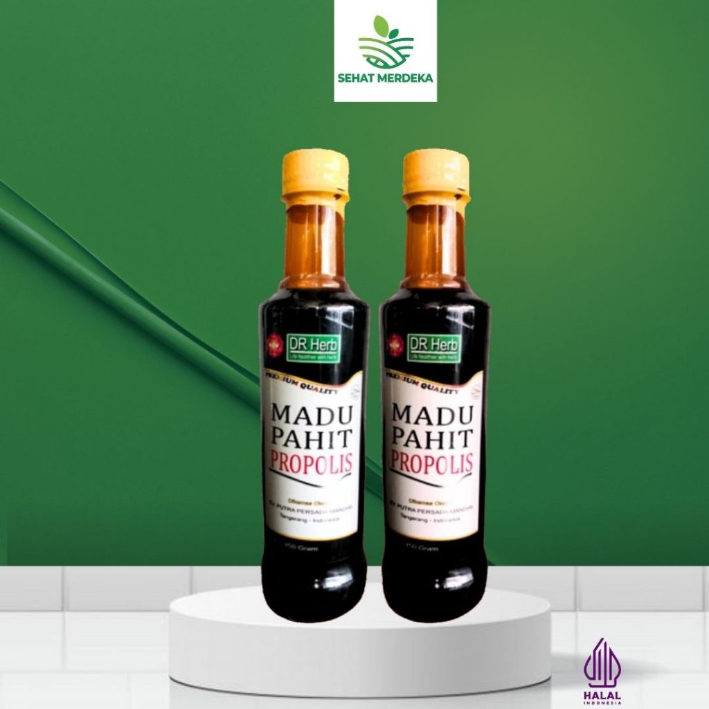 Madu Hitam Propolis Asli Madu Pahit DR Herb Premium Mengatasi Kolesterol Gula Darah Asam Urat Hipert