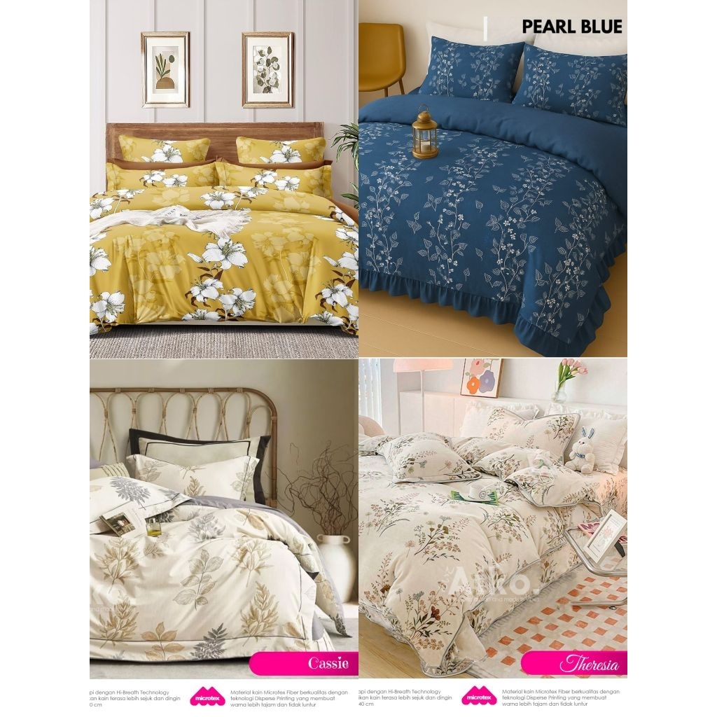 Sprei bunga dan daun cantik