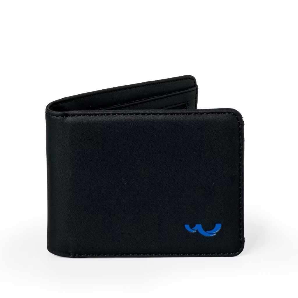 Wallts BROCK  Dompet Lipat Pria Faux Leather Kulit Hitam Men Wallet (PreLoved)