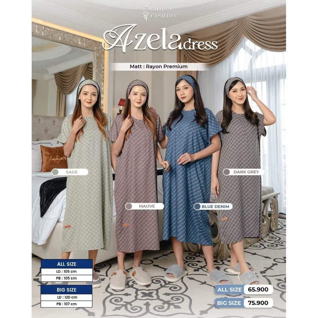 READY AZELA DASTER By Ghina Fashion/Rayon Premium Adem