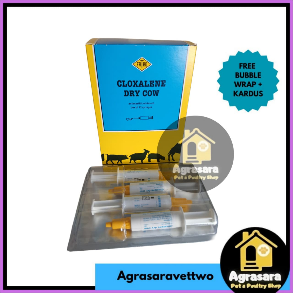 CLOXALENE DRY COW 5 ml- obat mastitis masa kering LIKE DEPOLAC, Cloxa ben drycow, Cloza plus dc