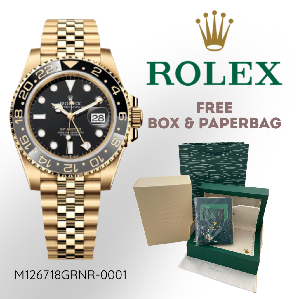 (new) COD dan 100% Asli INCLUDE BOX Jam Tangan Rolex ORIGINAL 100% Seri GMT-Master II M126718GRNR-00