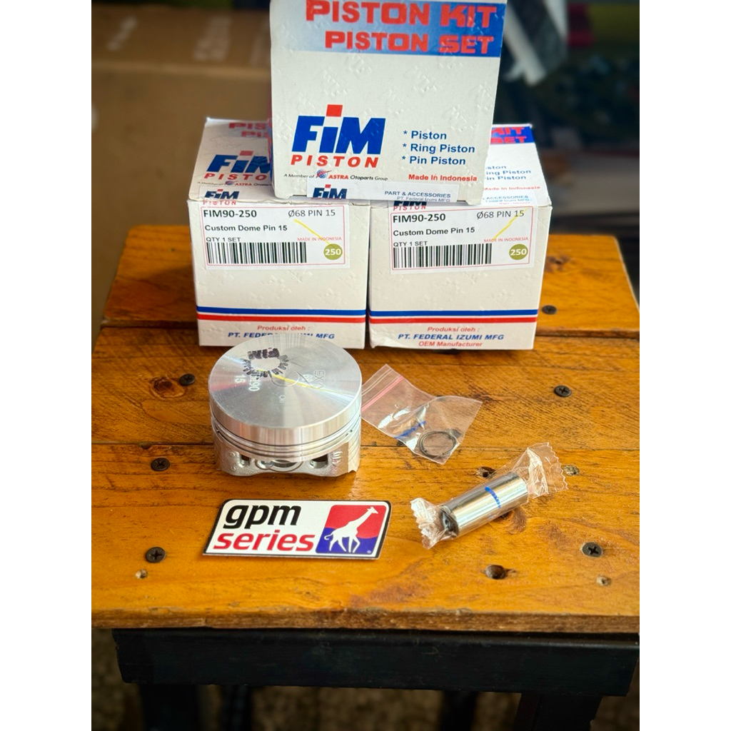 PISTON SEHER FIM MENTAH 68 70 72 74 PIN PEN 15 TIGER MP GL CB ORIGINAL 1set Per kancing pen