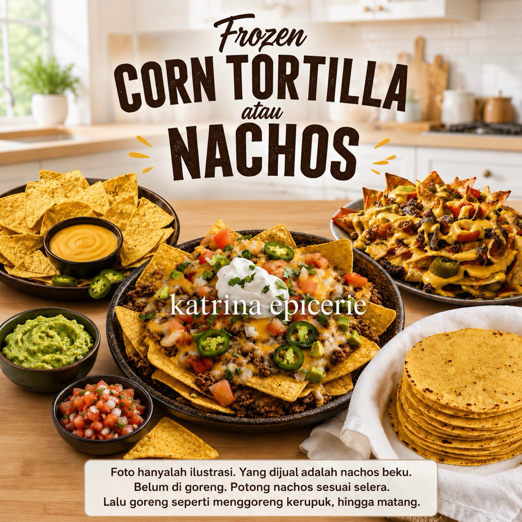 Frozen Nachos 500 Gram Yellow Corn Tortilla Siap Goreng
