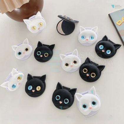 Griptok Cermin Kucing Series Hitam Putih Mata Biru Kuning Phone Holder Universal